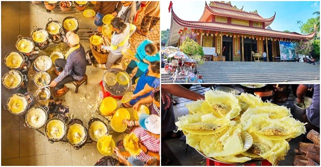 Độc lạ chùa bánh xèo chay miễn phí độc nhất vô nhị ở An Giang