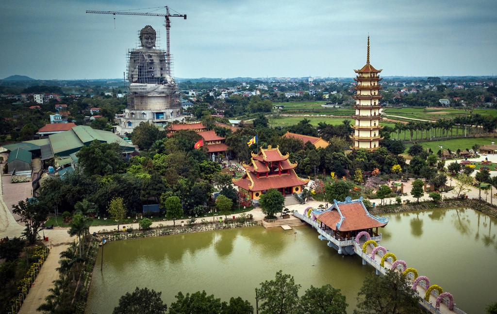 Cận cảnh tượng Phật lớn nhất Đông Nam Á gấp rút hoàn thành