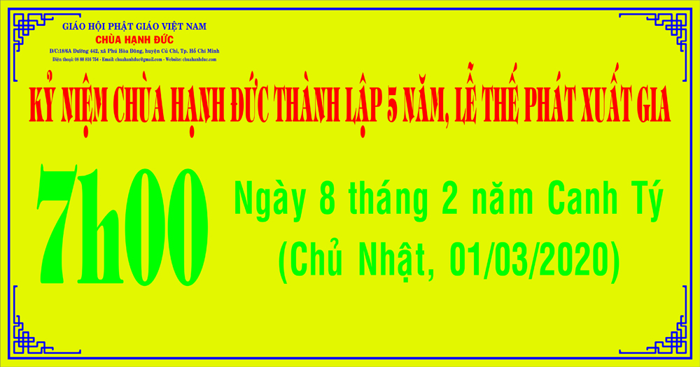 TP. HCM: Chùa Hạnh Đức kỷ niệm thành lập 5 năm