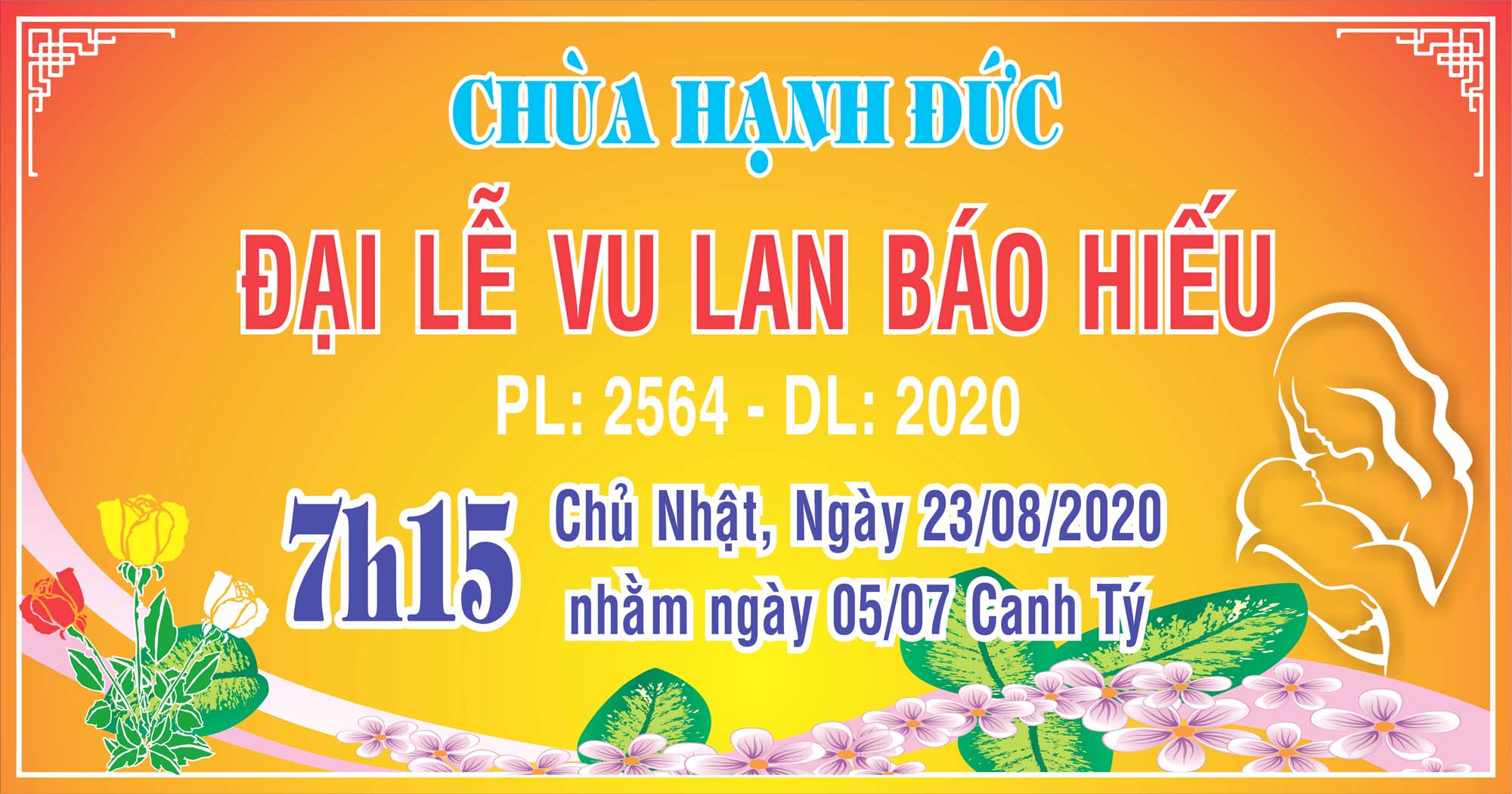 CHÙA HẠNH ĐỨC - THÔNG BÁO VU LAN BÁO HIẾU PL: 2564