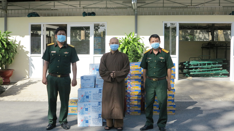 Tp. HCM: H. Củ Chi, Chùa Hạnh Đức, hỗ trợ công tác phòng chống dịch Covid