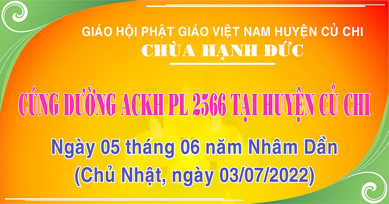 Tp. HCM, H. Củ Chi, Chùa Hạnh Đức cúng dường ACKH PL 2566