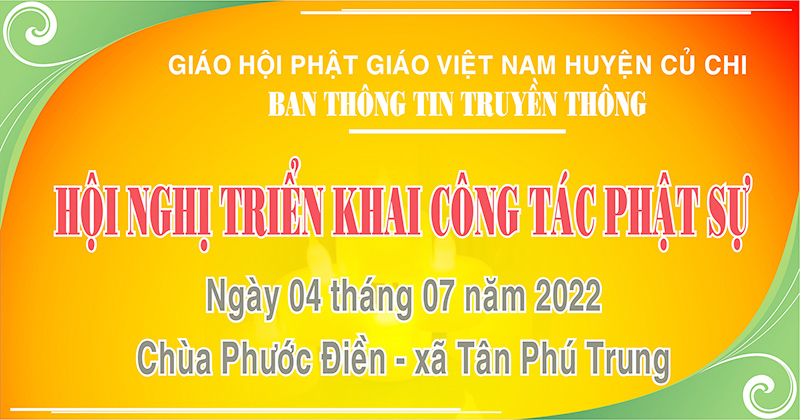 Tp. HCM: H. Củ Chi, Ban thông tin truyền thông triển khai công tác Phật sự