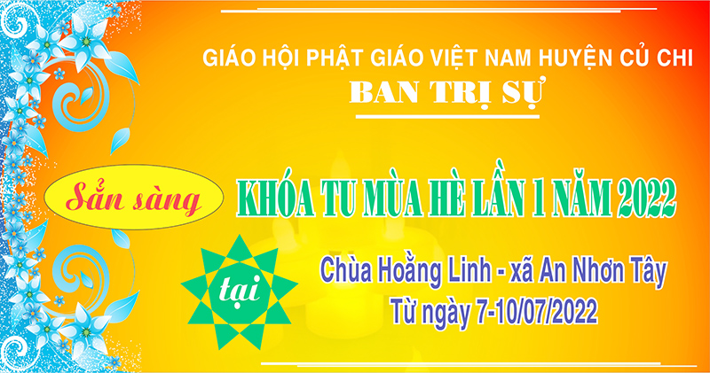 Tp. HCM, H. Củ Chi, Khóa tu mùa hè lần 1 do BTS GHPGVN H. Củ Chi tổ chức, đã sẳn sàng