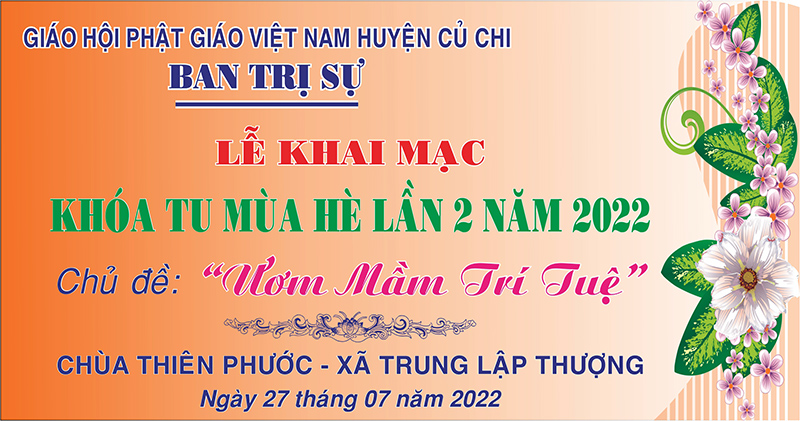 Tp. HCM: H. Củ Chi: Khai mạc khóa tu mùa hè lần 2 năm 2022