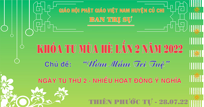 Tp. HCM, H. Củ Chi: Ngày thứ 2 khóa tu mùa hè nhiều hoạt động ý nghĩa