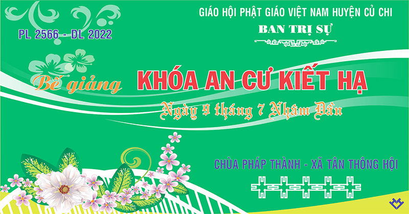 Tp. HCM: H. Củ Chi, Bế giảng khóa an cư kiết hạ PL: 2566 DL: 2022