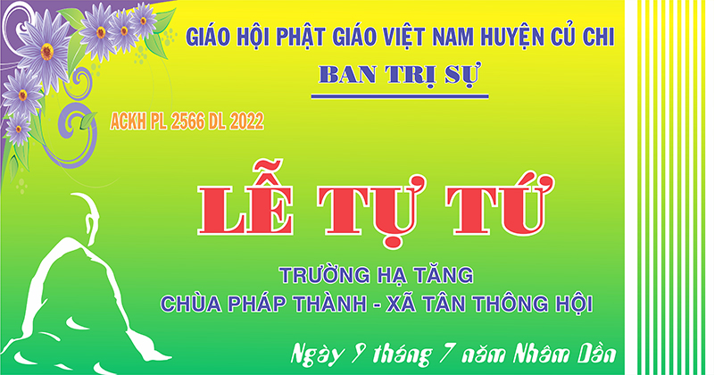 Tp. HCM: H. Củ Chi, Lễ tự tứ tại trường hạ Tăng - chùa Pháp Thành