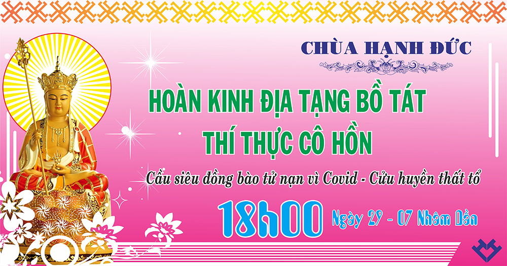 Tp. HCM, H. Củ Chi, Hoàn Kinh Địa Tạng và thí thực cô hồn tại chùa Hạnh Đức