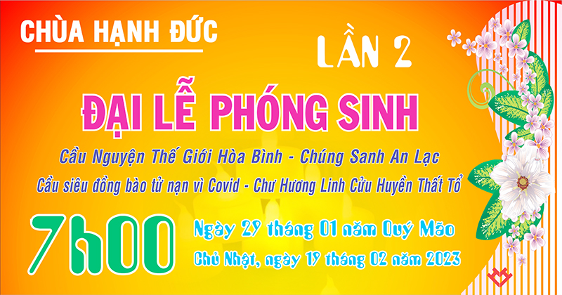 Tp. HCM: H. Củ Chi: Đại lễ phóng sinh lần 2 tại chùa Hạnh Đức