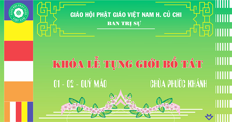 Tp. HCM: H. Củ Chi: Khóa lễ tụng giới Bồ Tát tháng 2 của Ban trị sự GHPGVN H.Củ Chi