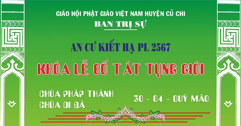 Tp. HCM: H. Củ Chi: Tăng Ni Bố tát thính giới lần đầu mùa an cư kiết hạ PL: 2567