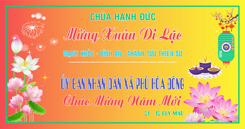 Tp. HCM: H. Củ Chi: UBND xã Phú Hòa Đông chúc mừng năm mới tại chùa Hạnh Đức