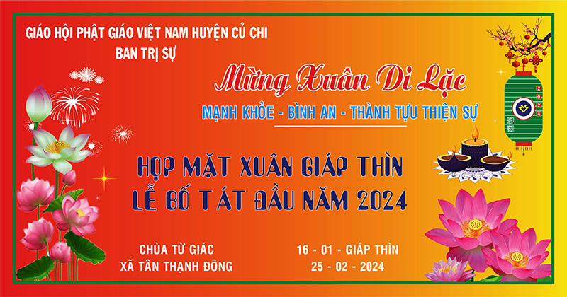 Tp. HCM: H. Củ Chi: Tăng Ni họp mặt đầu năm xuân Giáp Thìn tại chùa Từ Giác
