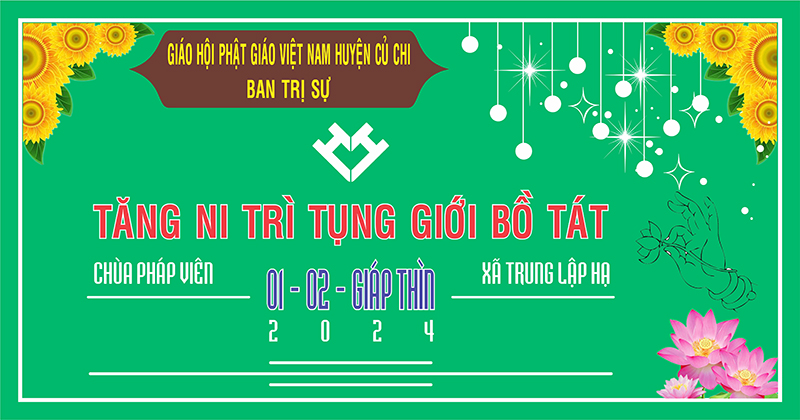 Tp. HCM: H. Củ Chi, Tăng Ni trì tụng giới Bồ Tát tại chùa Pháp Viên