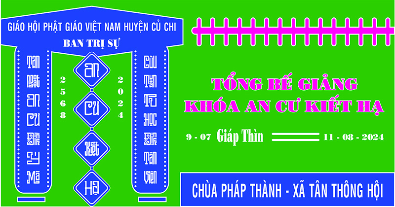 Tp. HCM: H. Củ Chi: tổng bế giảng khóa ACKH PL 2568 tại chùa Pháp Thành