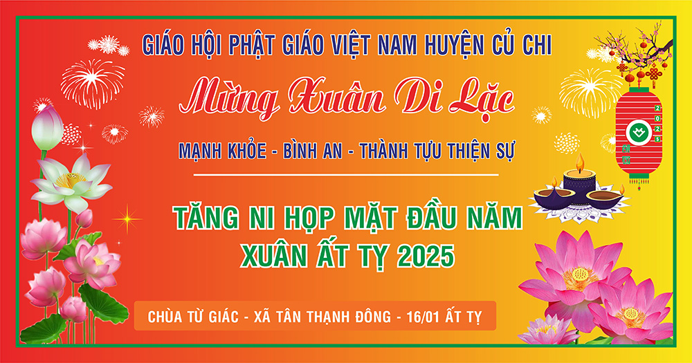 Tp. HCM: Tăng Ni Phật giáo huyện Củ Chi họp mặt đầu năm xuân Ất Tỵ 2025