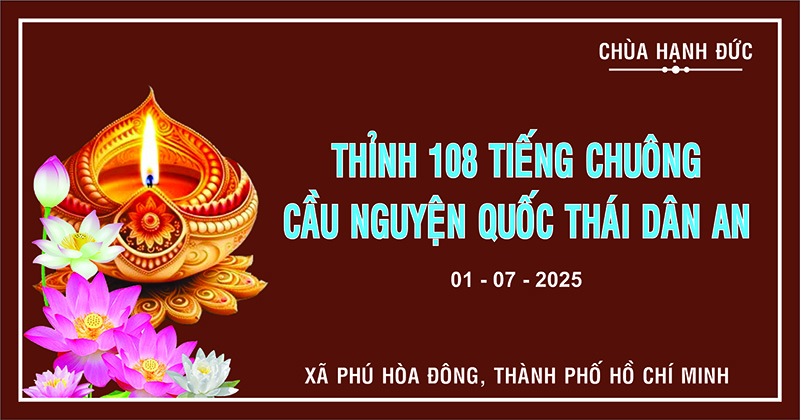 Tp. HCM: Xã Phú Hòa Đông, 108 tiếng chuông cầu nguyện quốc thái dân an tại chùa Hạnh Đức