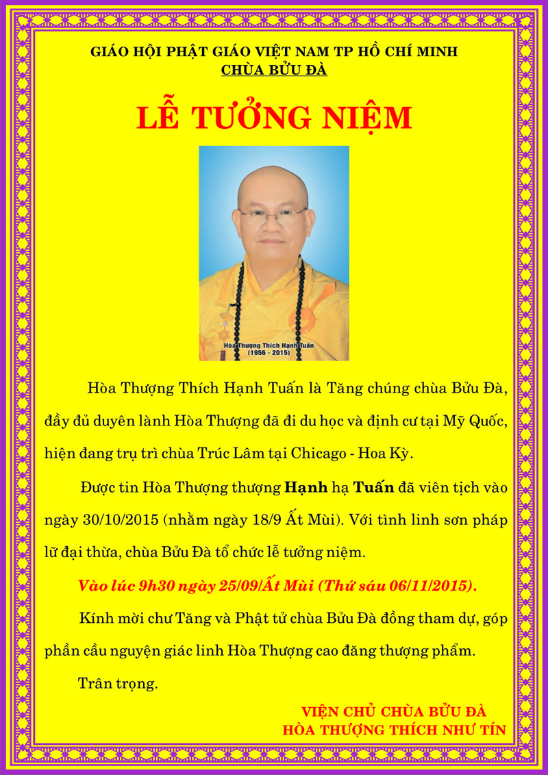 HOA THUONG THICH HANH TUAN