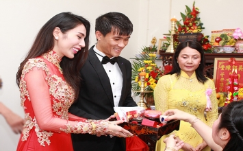Công Vinh - Thủy Tiên làm lễ cưới trang trọng ở chùa