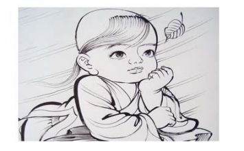 Tranh chú tiểu - Thích Minh Chiếu