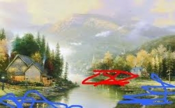 Bức tranh bị bôi bẩn